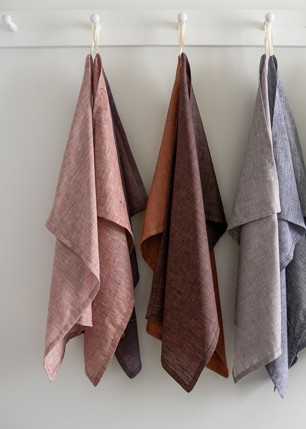 Classic Mitered Corner Dishtowels in Watercolor Linen | Purl Soho