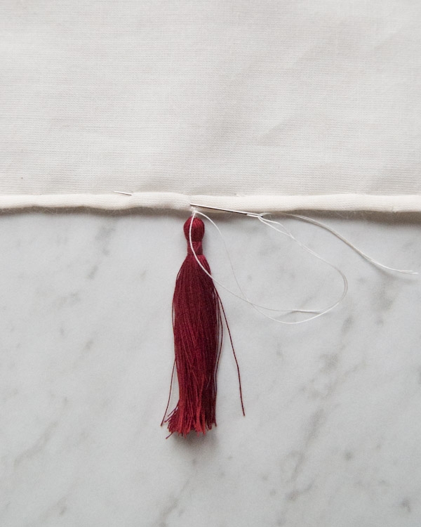 Rolled Hem Tassel Wrap | Purl Soho