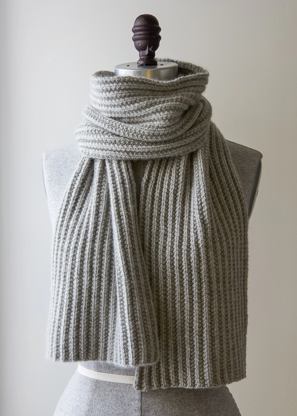 Cashmere Merino Scarf - Cable Knit - Soft Warm Scarf - Navy Blue