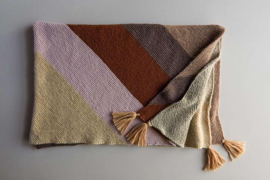 Rectangular Colorblock Bias Blanket in New Colors | Purl Soho