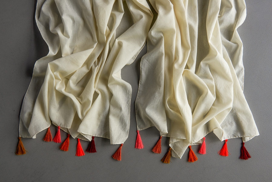Rolled Hem Tassel Wrap | Purl Soho