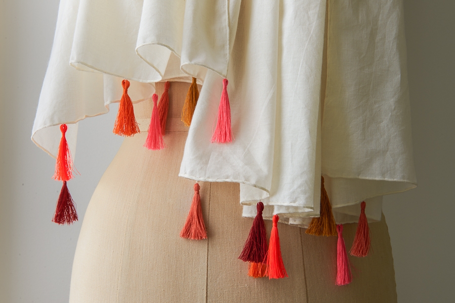 Rolled Hem Tassel Wrap | Purl Soho