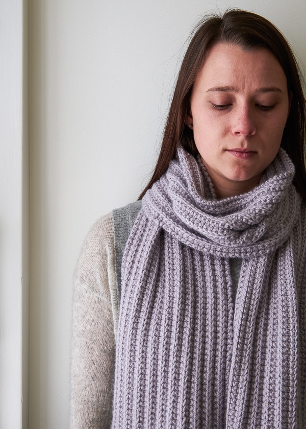 No-Purl Ribbed Scarf, Now in Lavender Opal | Purl Soho