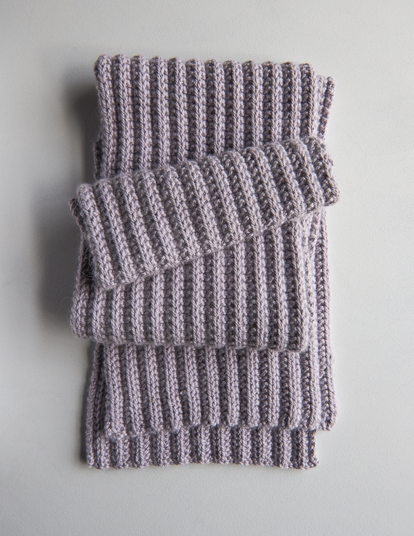 No-Purl Ribbed Scarf, Now in Lavender Opal | Purl Soho