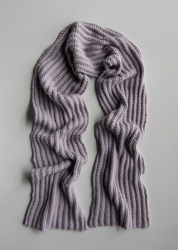 No-Purl Ribbed Scarf, Now in Lavender Opal | Purl Soho