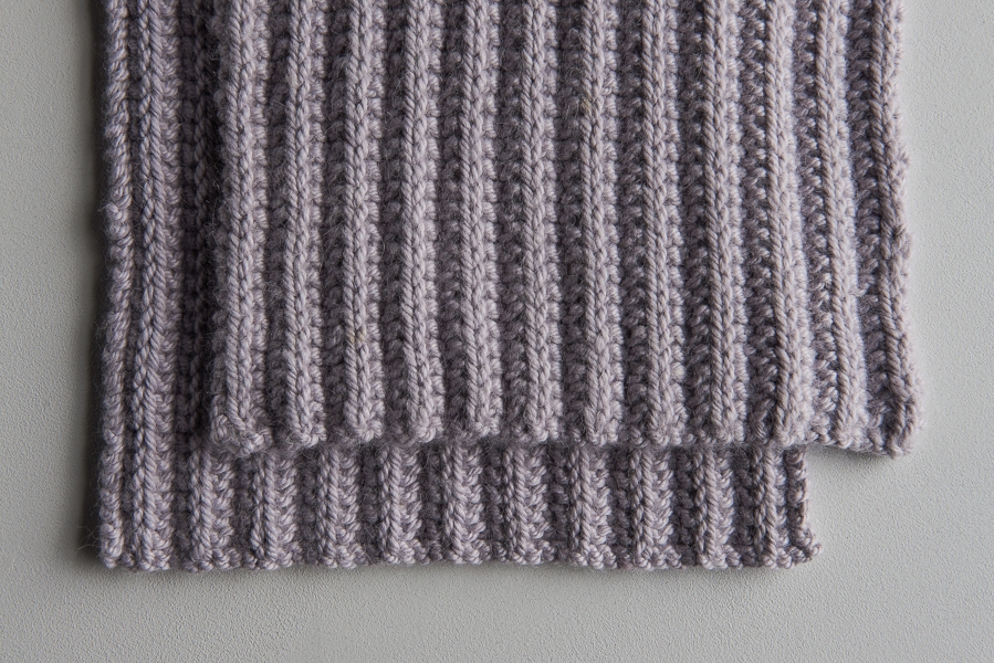 No-Purl Ribbed Scarf, Now in Lavender Opal | Purl Soho