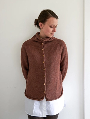 Top-Down Turtleneck Cardigan, Now in Baby Fawn | Purl Soho