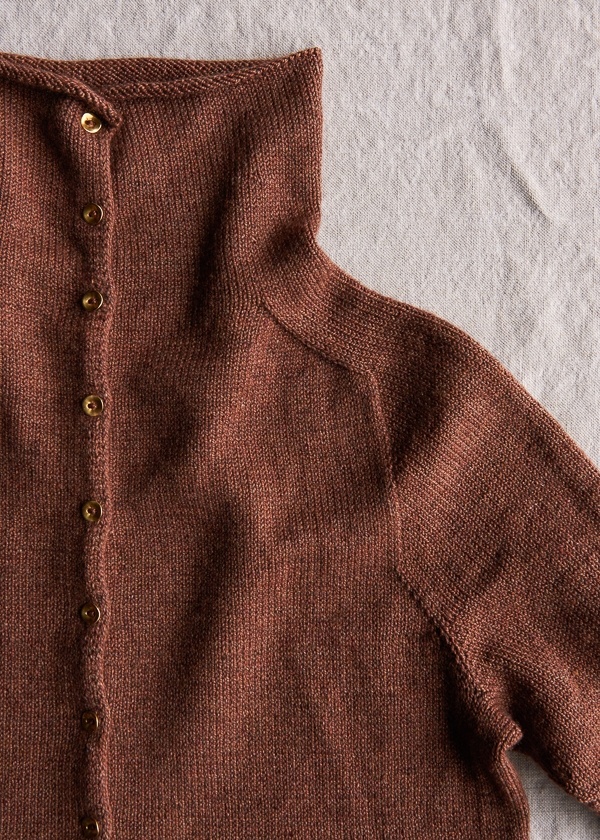 Top-Down Turtleneck Cardigan, Now in Baby Fawn | Purl Soho