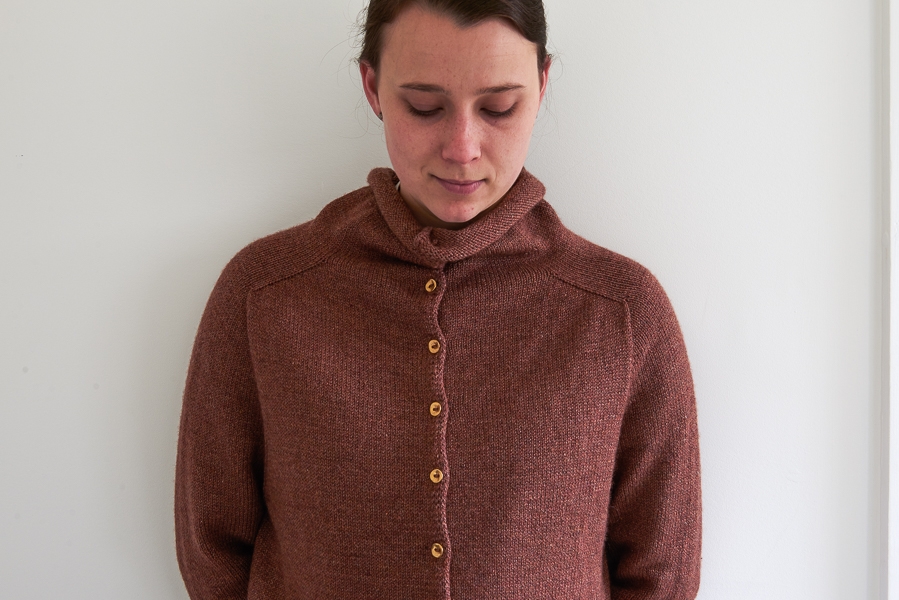 Top-Down Turtleneck Cardigan, Now in Baby Fawn | Purl Soho