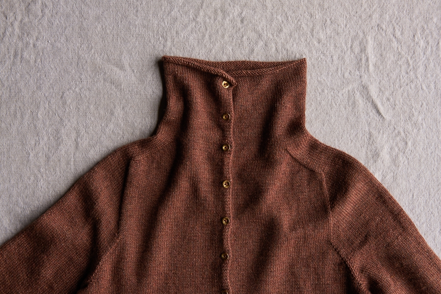 Top-Down Turtleneck Cardigan, Now in Baby Fawn | Purl Soho