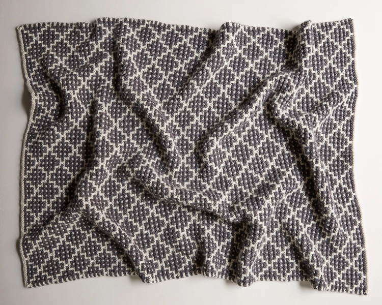 Mosaic Blanket in Trout Brown | Purl Soho