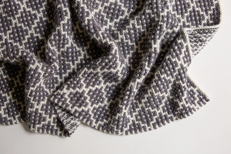 Mosaic Blanket in Trout Brown | Purl Soho