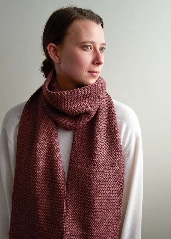 Mini Herringbone Scarf in Understory | Purl Soho