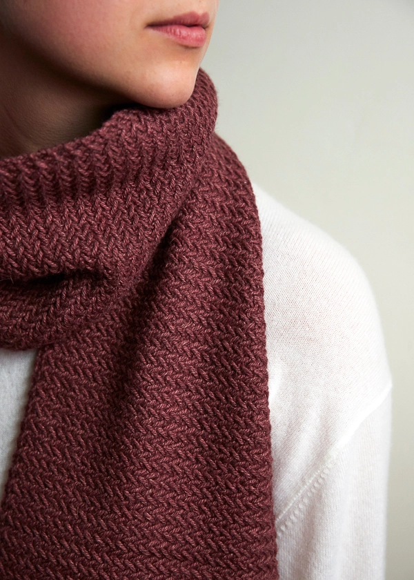 Mini Herringbone Scarf in Understory | Purl Soho