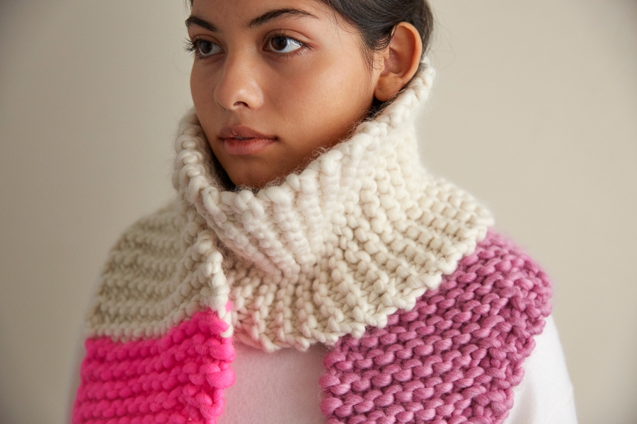 Color Tipped Scarf in Gentle Giant | Purl Soho