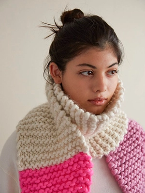 Color Tipped Scarf in Gentle Giant | Purl Soho