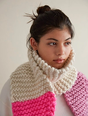 Color Tipped Scarf in Gentle Giant | Purl Soho