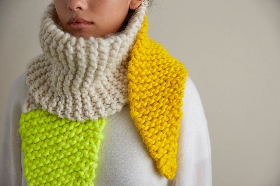 Color Tipped Scarf in Gentle Giant | Purl Soho