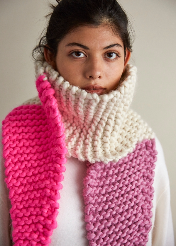 Color Tipped Scarf in Gentle Giant | Purl Soho