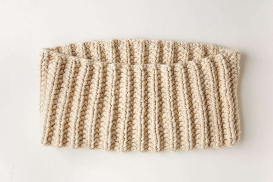 Mistake Rib Cowl in Gentle Giant Purl Soho Beautiful Yarn For