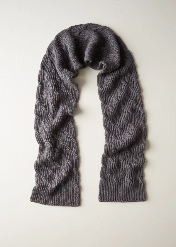 Reversible Rivulet Scarf in Trout Brown | Purl Soho