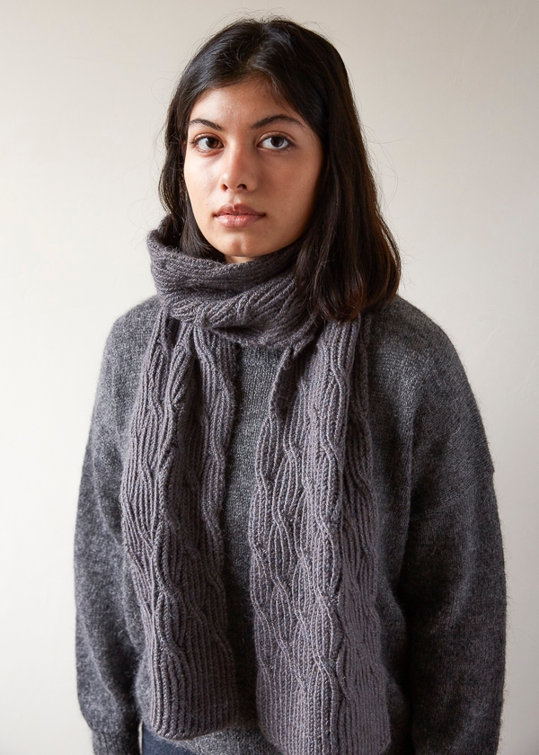 Reversible Rivulet Scarf in Trout Brown | Purl Soho