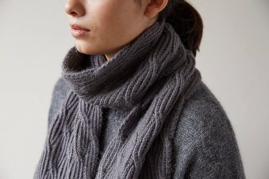 Reversible Rivulet Scarf in Trout Brown | Purl Soho