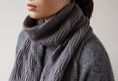 Reversible Rivulet Scarf in Trout Brown