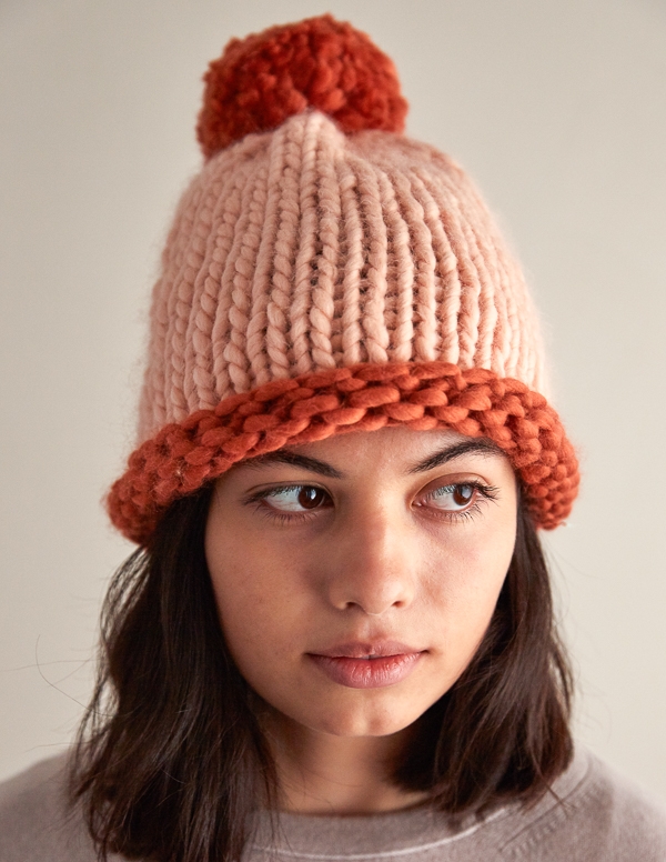 Glitter Plaid Pom Knit Hat- 2 Colors! - North Threads