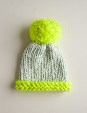 Two-Tone Pom Pom Hat + Scarf - Purl Soho