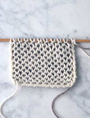 Two-Color Honeycomb Brioche | Purl Soho
