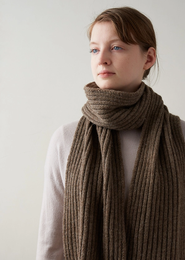 Classic Comfort Embroidered Cashmere Feel Grey Scarf