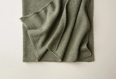 Diagonal Slip Stitch Blanket
