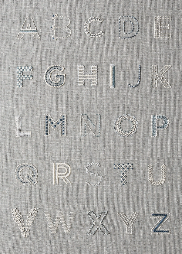 Alphabet Sampler in New Colors | Purl Soho