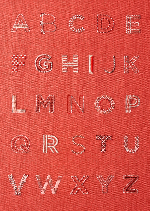 Alphabet Sampler in New Colors | Purl Soho