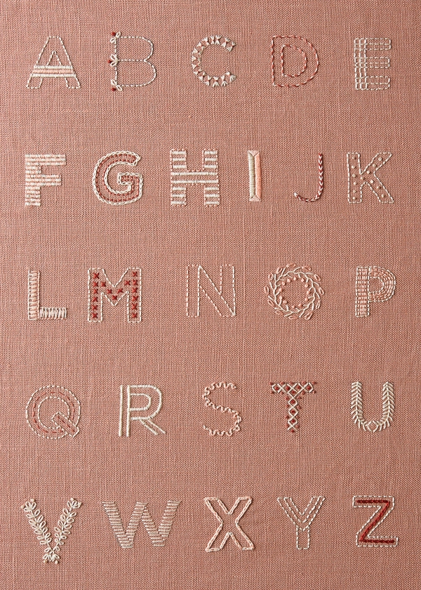 Alphabet Sampler in New Colors | Purl Soho