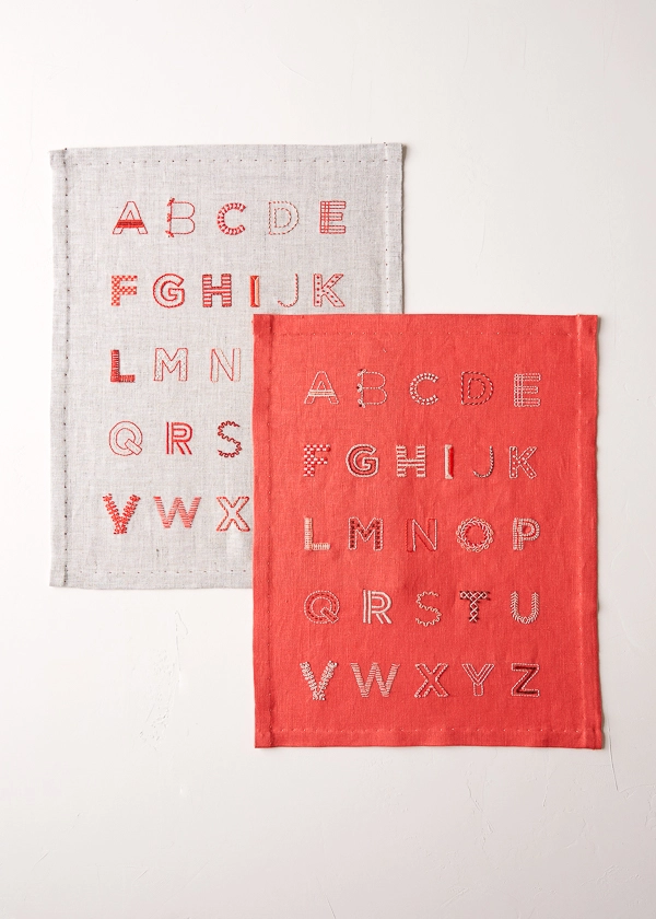 Alphabet Sampler in New Colors | Purl Soho