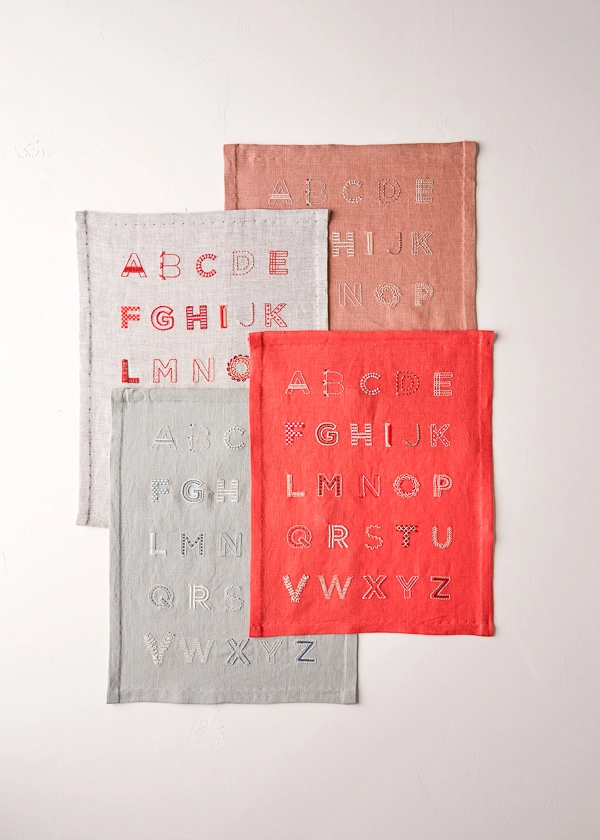 Alphabet Sampler in New Colors | Purl Soho