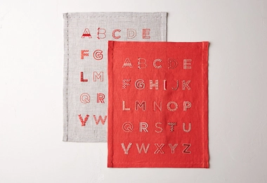 Alphabet Sampler in New Colors