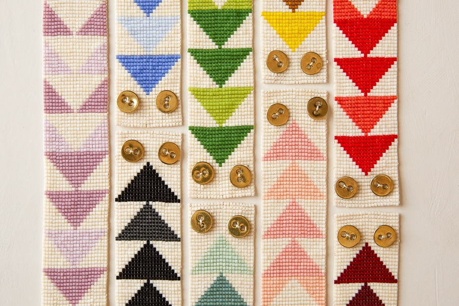Flying Geese Beaded Cuff | Purl Soho