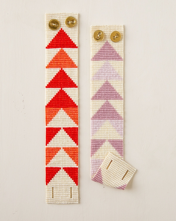 Flying Geese Beaded Cuff | Purl Soho