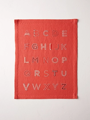 Alphabet Sampler in New Colors | Purl Soho