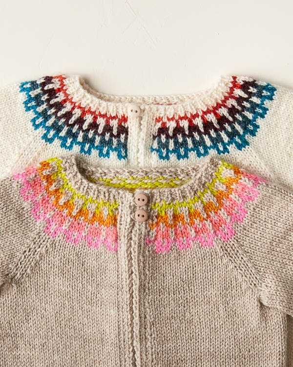 Baby Fair Isle Cardigan In Posy | Purl Soho