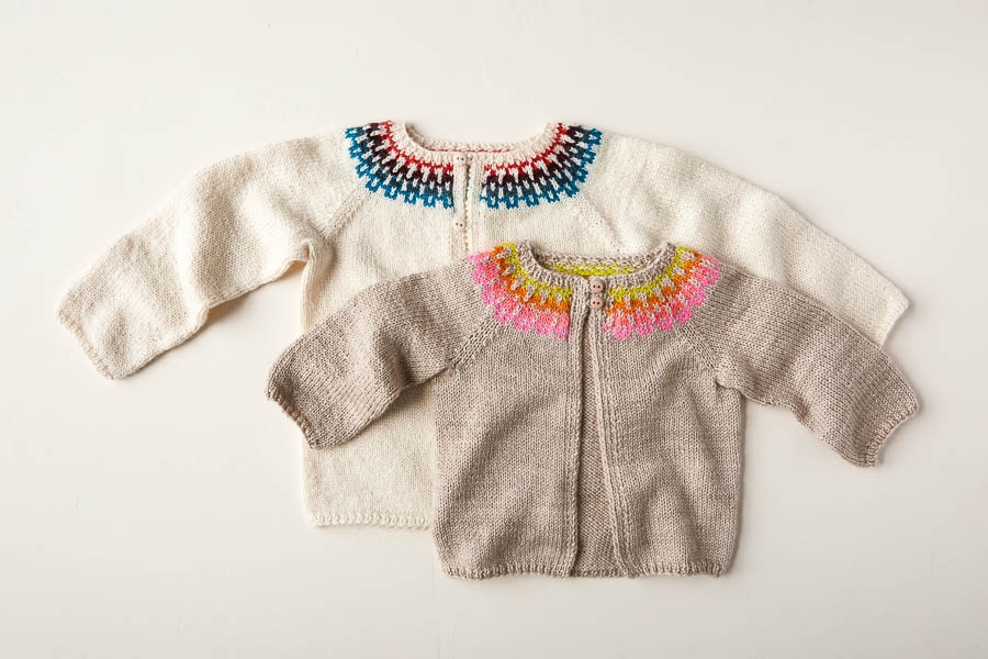 Baby Fair Isle Cardigan In Posy | Purl Soho