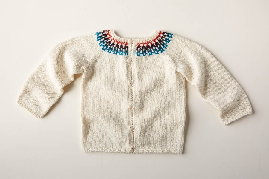 Baby Fair Isle Cardigan In Posy | Purl Soho