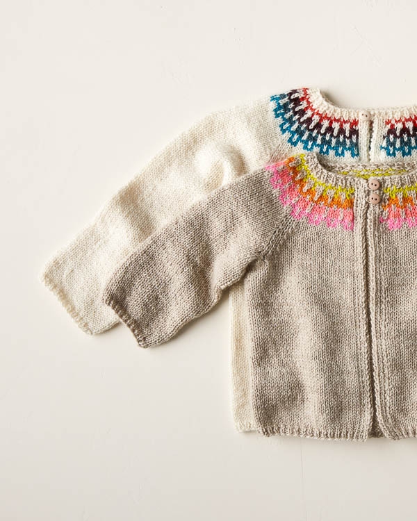 Baby Fair Isle Cardigan In Posy | Purl Soho