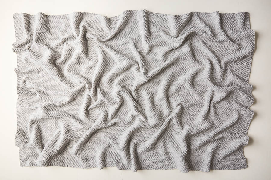 Double Seed Stitch Blanket in Cotton Pure | Purl Soho