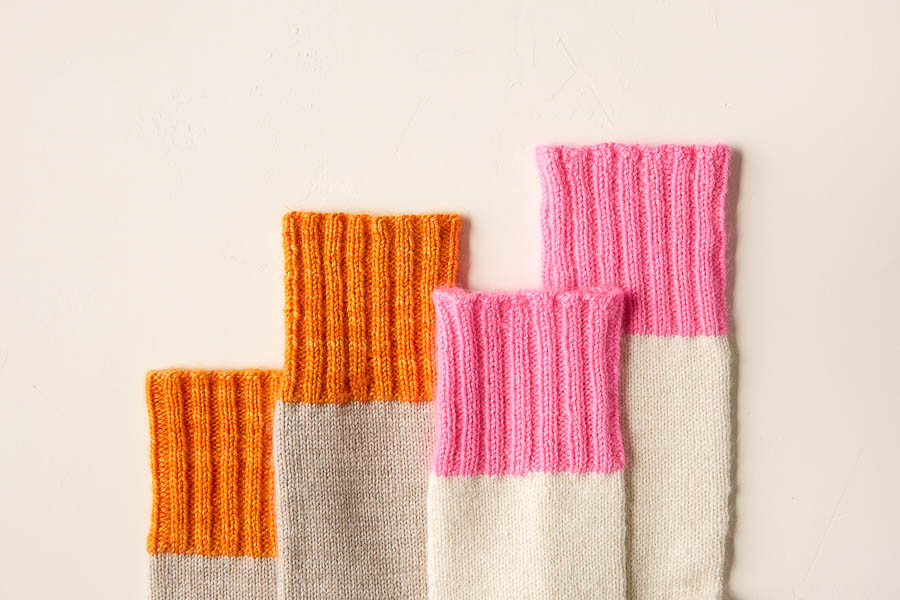 Easy Heel Colorblock Socks | Purl Soho