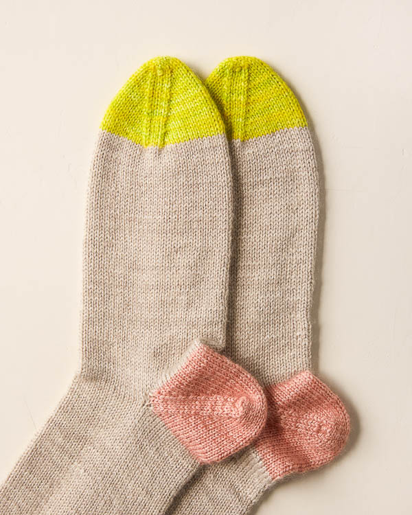 Easy Heel Colorblock Socks | Purl Soho