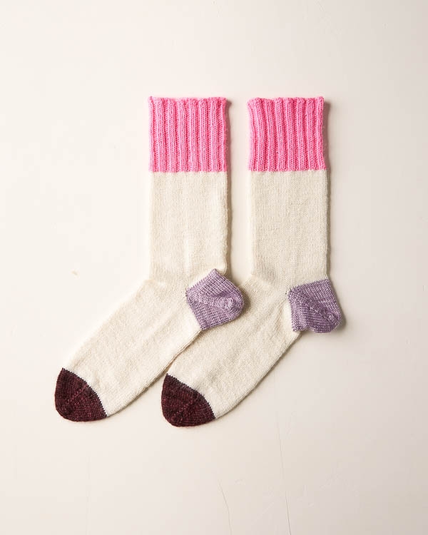 Easy Heel Colorblock Socks | Purl Soho